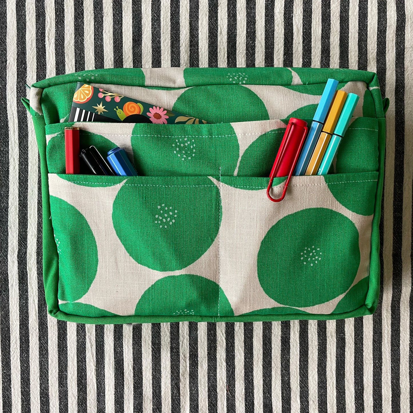 Green Dot Journal/ Planner Pouch