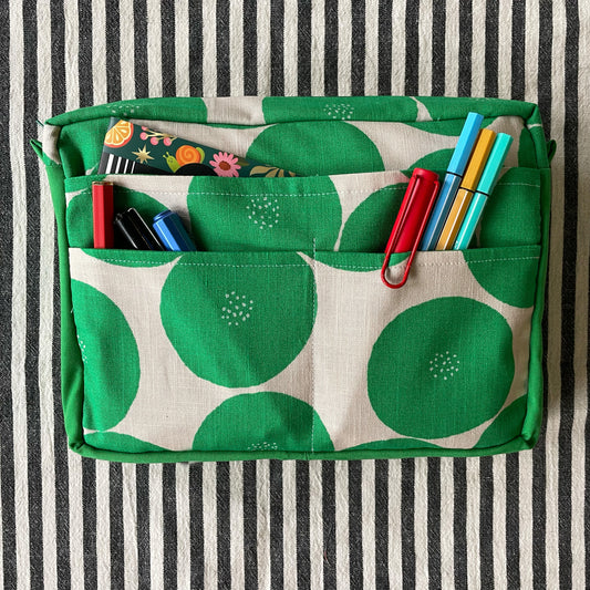 Green Dot Journal/ Planner Pouch