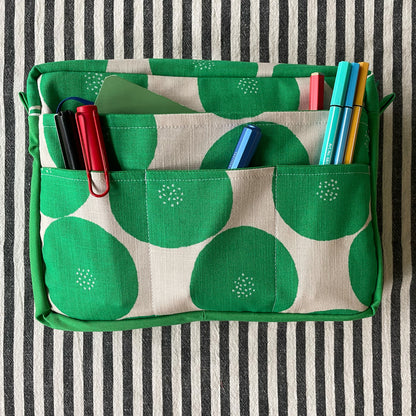 Green Dot Journal/ Planner Pouch