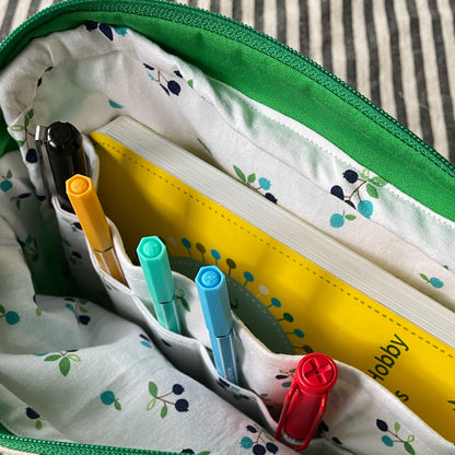 Green Dot Journal/ Planner Pouch