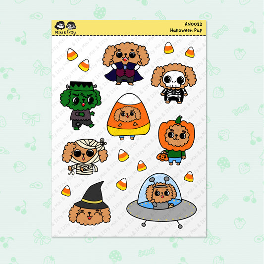 Halloween Pup Sticker Sheet