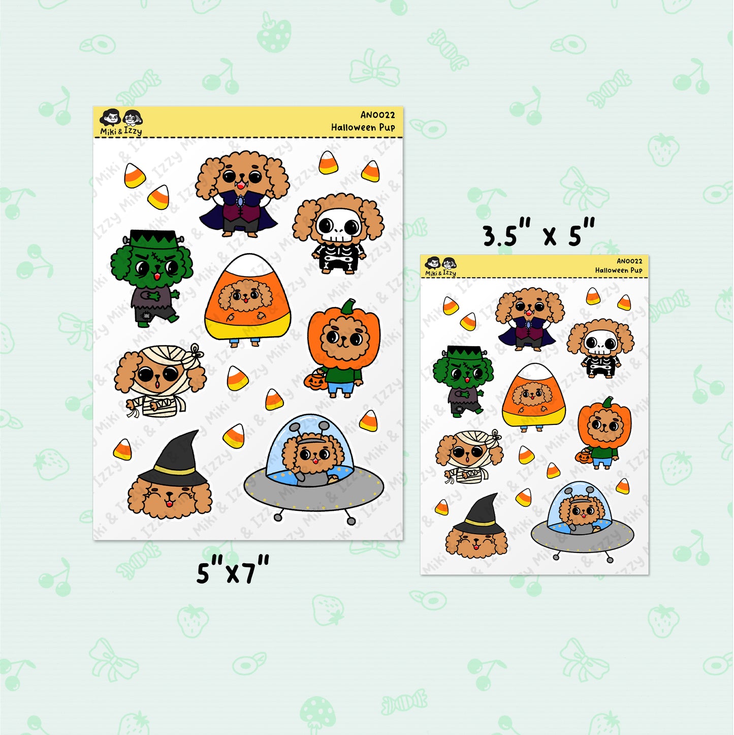 Halloween Pup Sticker Sheet
