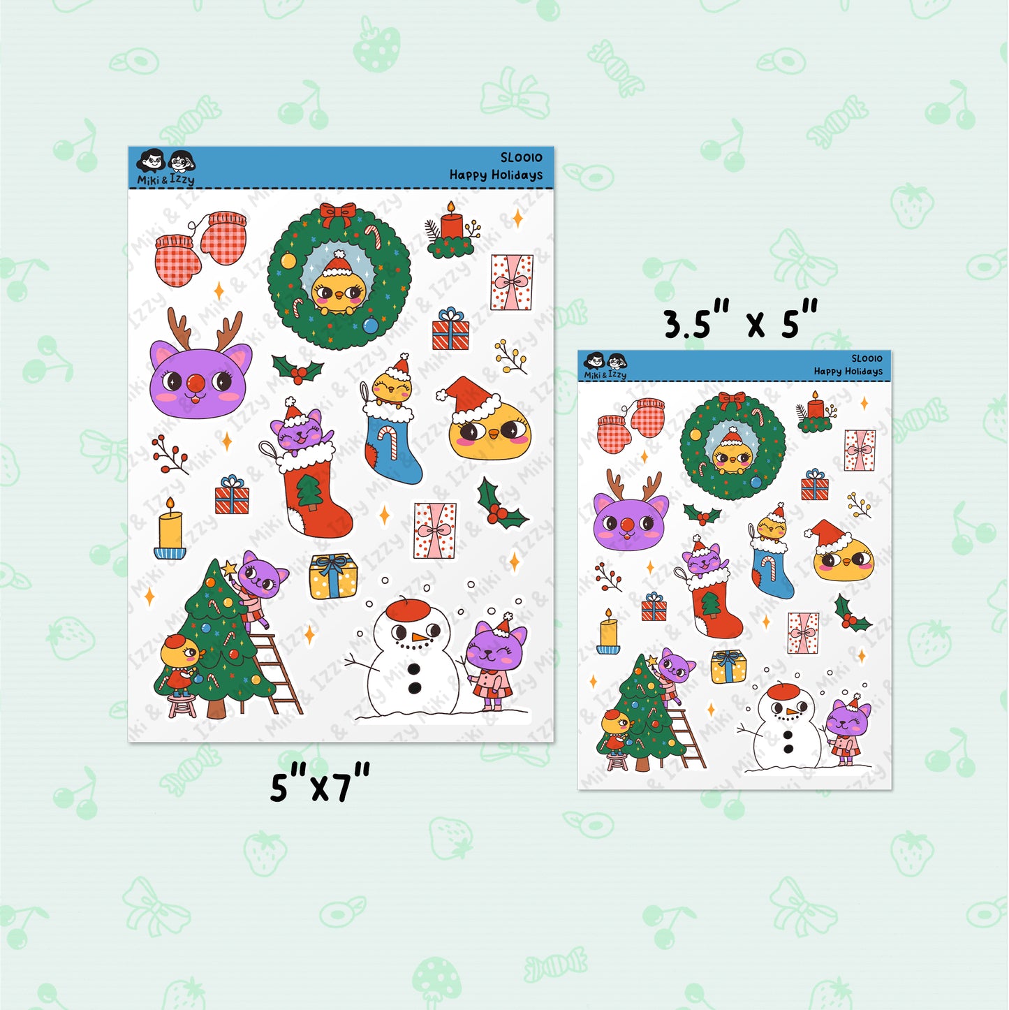 Happy Holidays Sticker Sheet