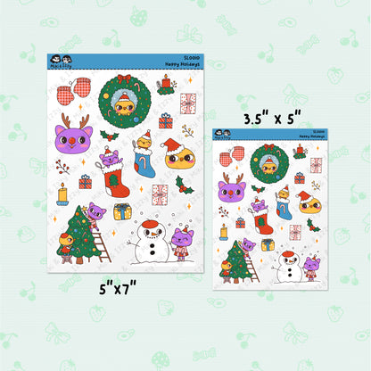 Happy Holidays Sticker Sheet
