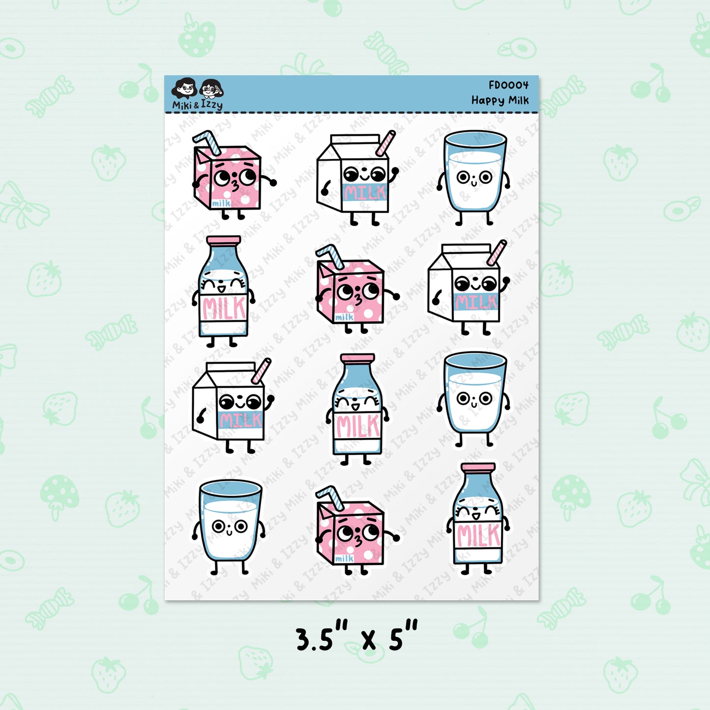 Happy Milk Sticker Sheet