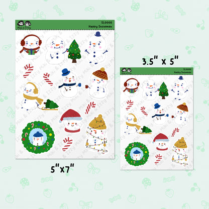 Happy Snowmen Sticker Sheet