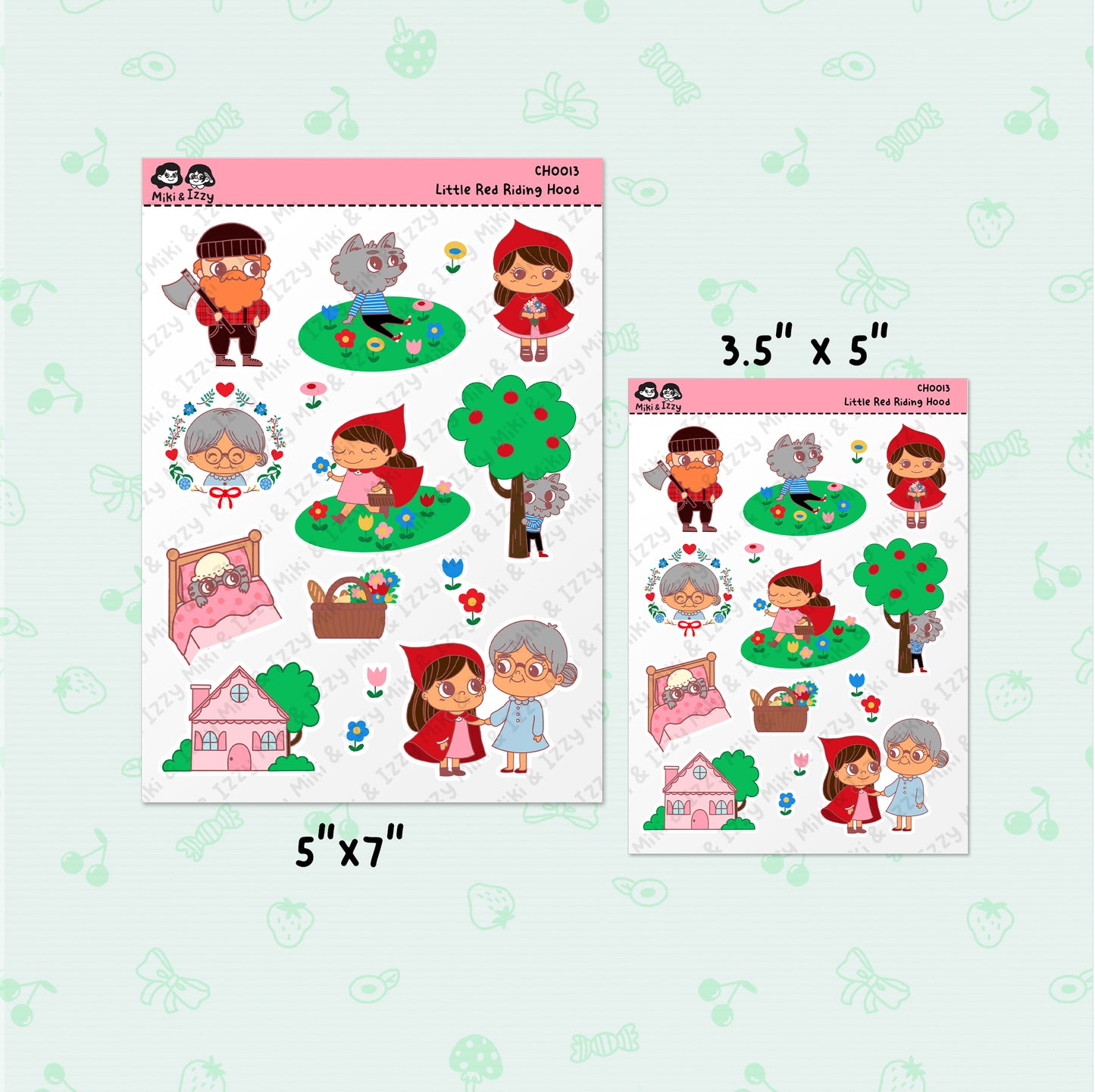 Little Red Riding Hood Sticker Sheet