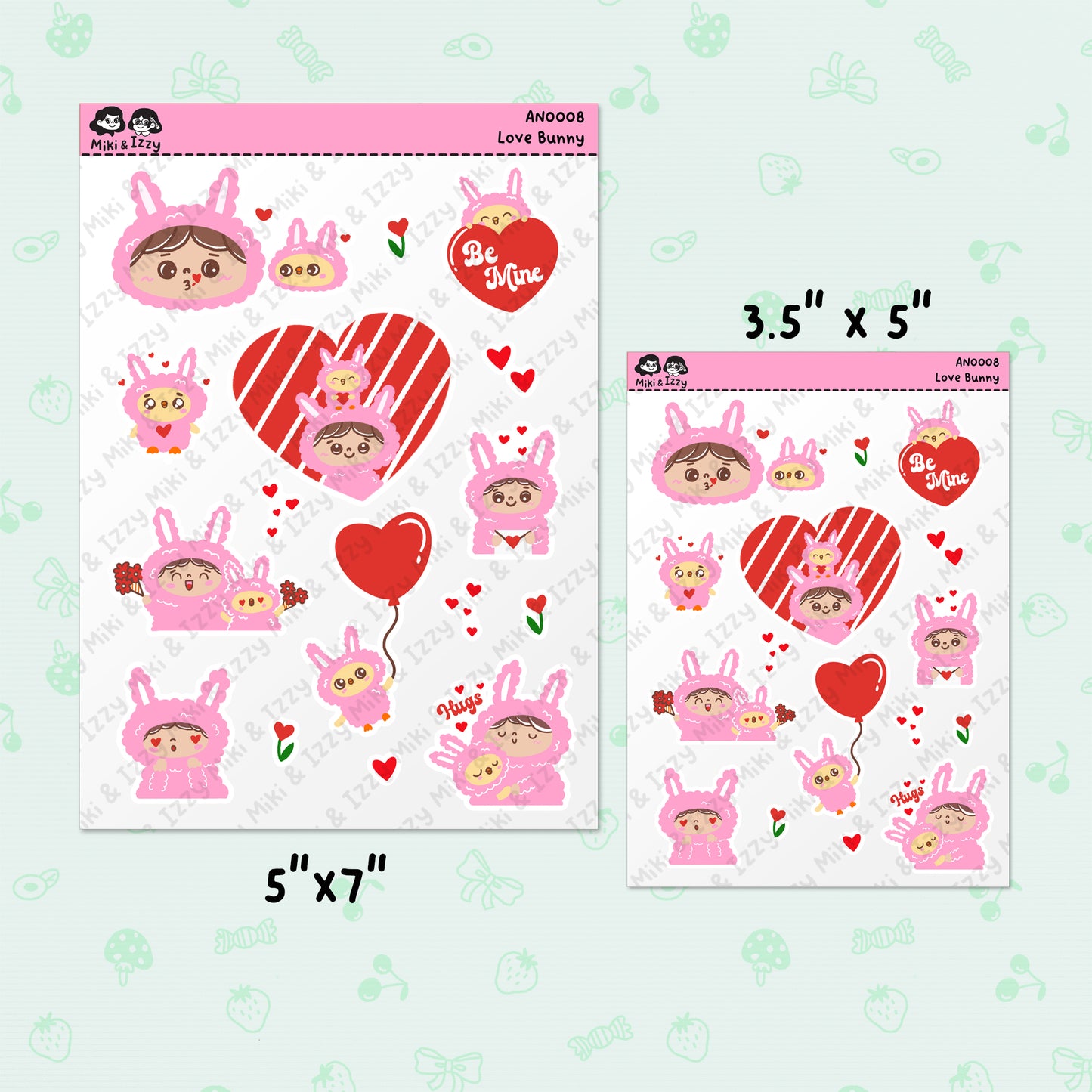 Love Bunny Sticker Sheet