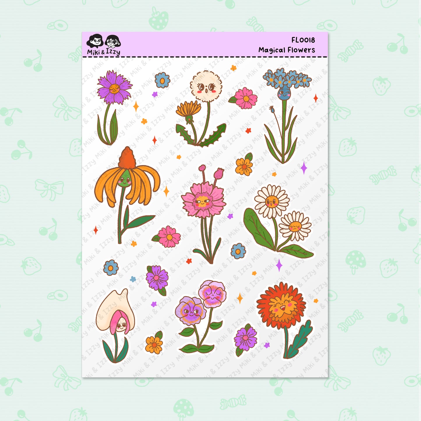 Magical Flowers Sticker Sheet