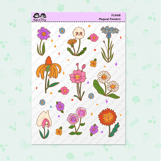 Magical Flowers Sticker Sheet