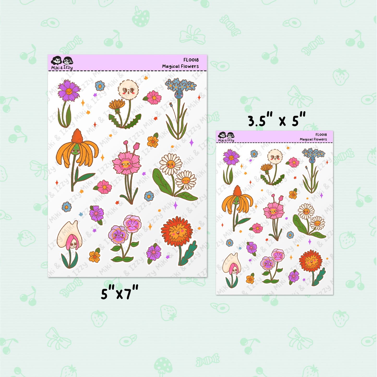 Magical Flowers Sticker Sheet