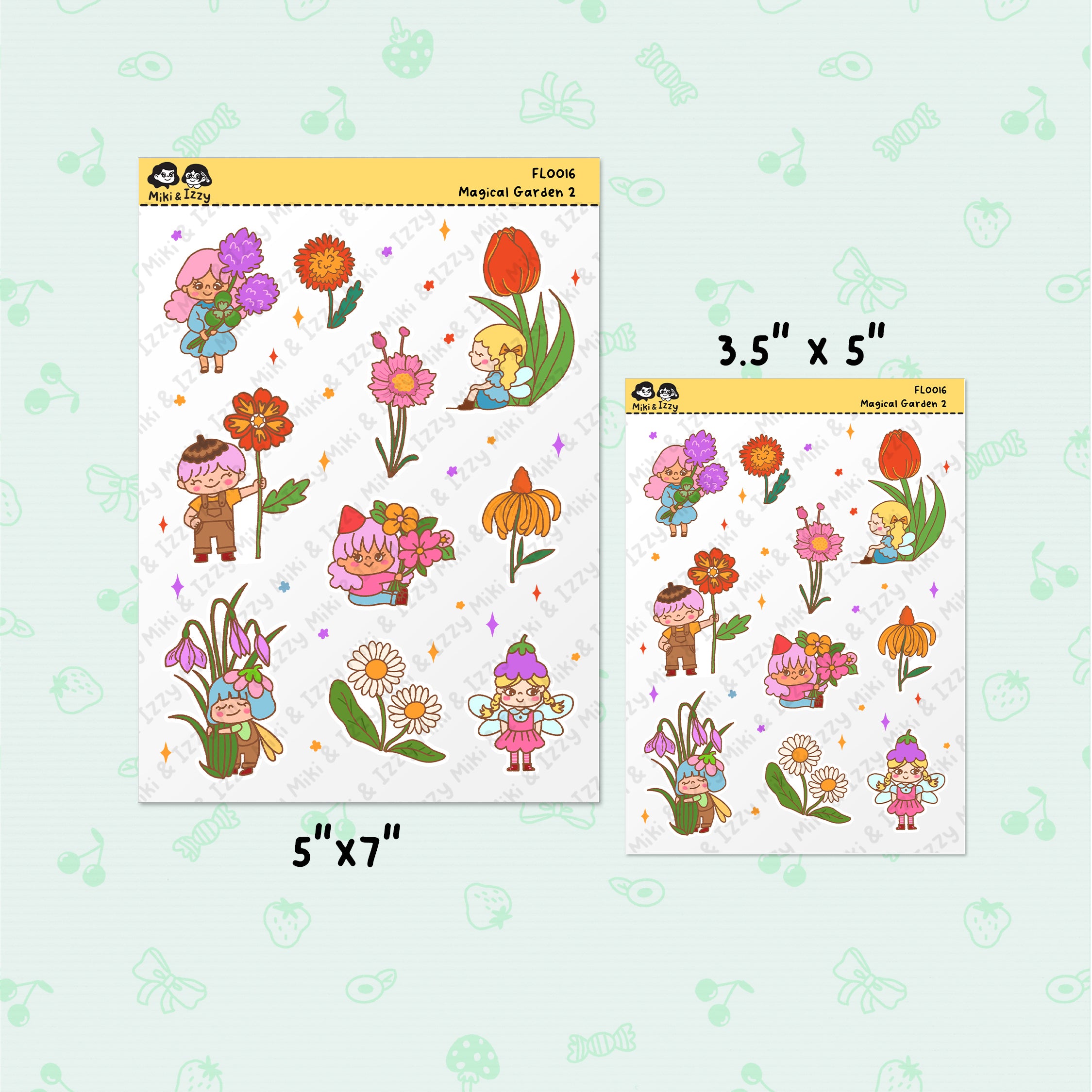 Magical Garden 2 Sticker Sheet – Miki and Izzy