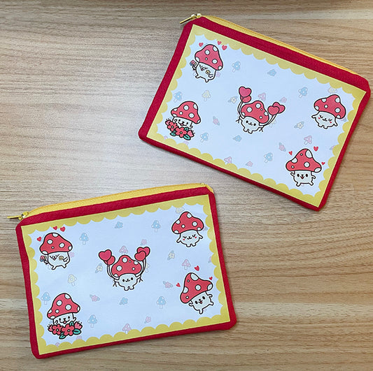 Mushroom Zipper Pouch
