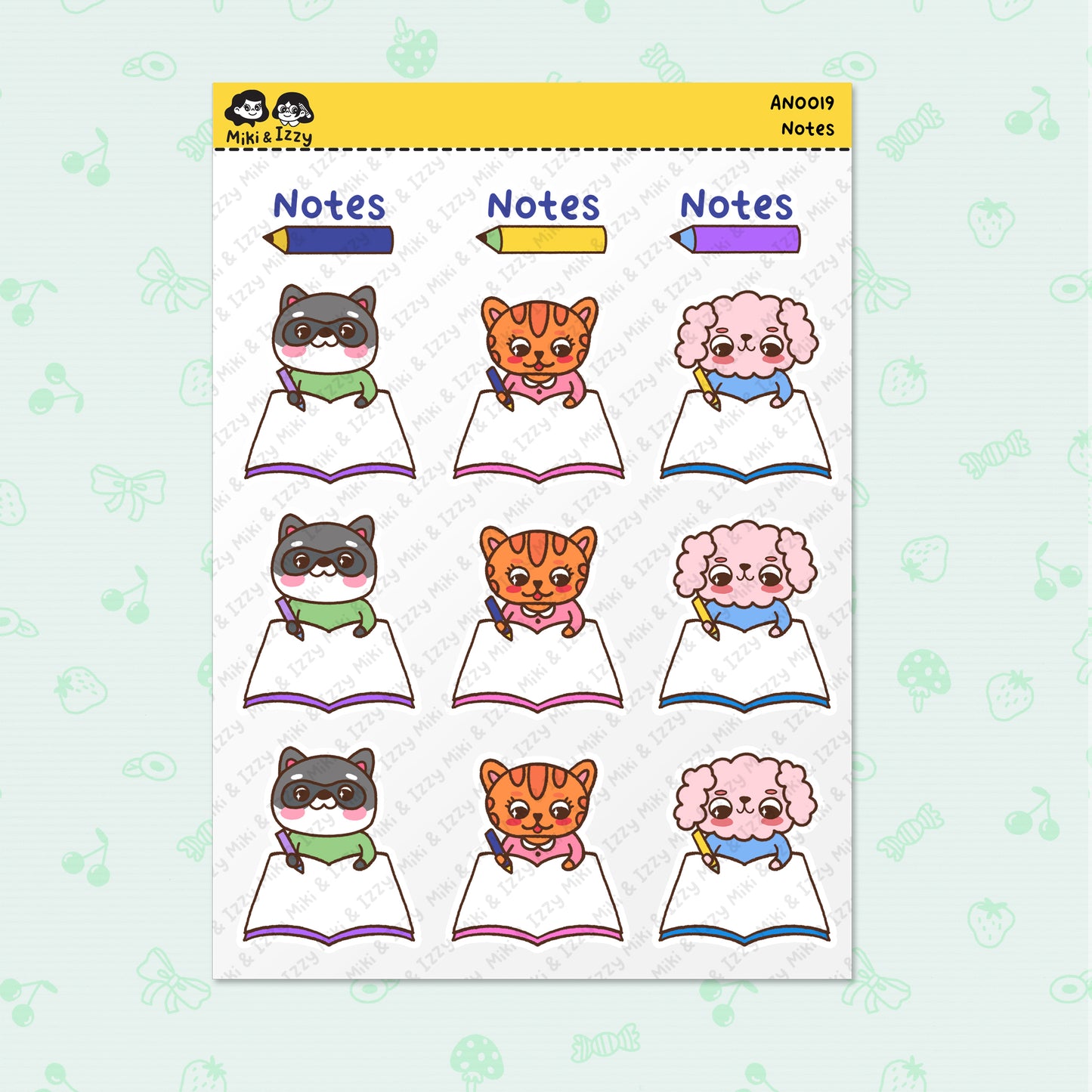 Notes Sticker Sheet