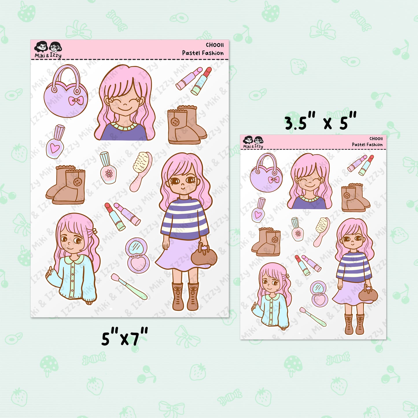 Pastel Fashion Sticker Sheet