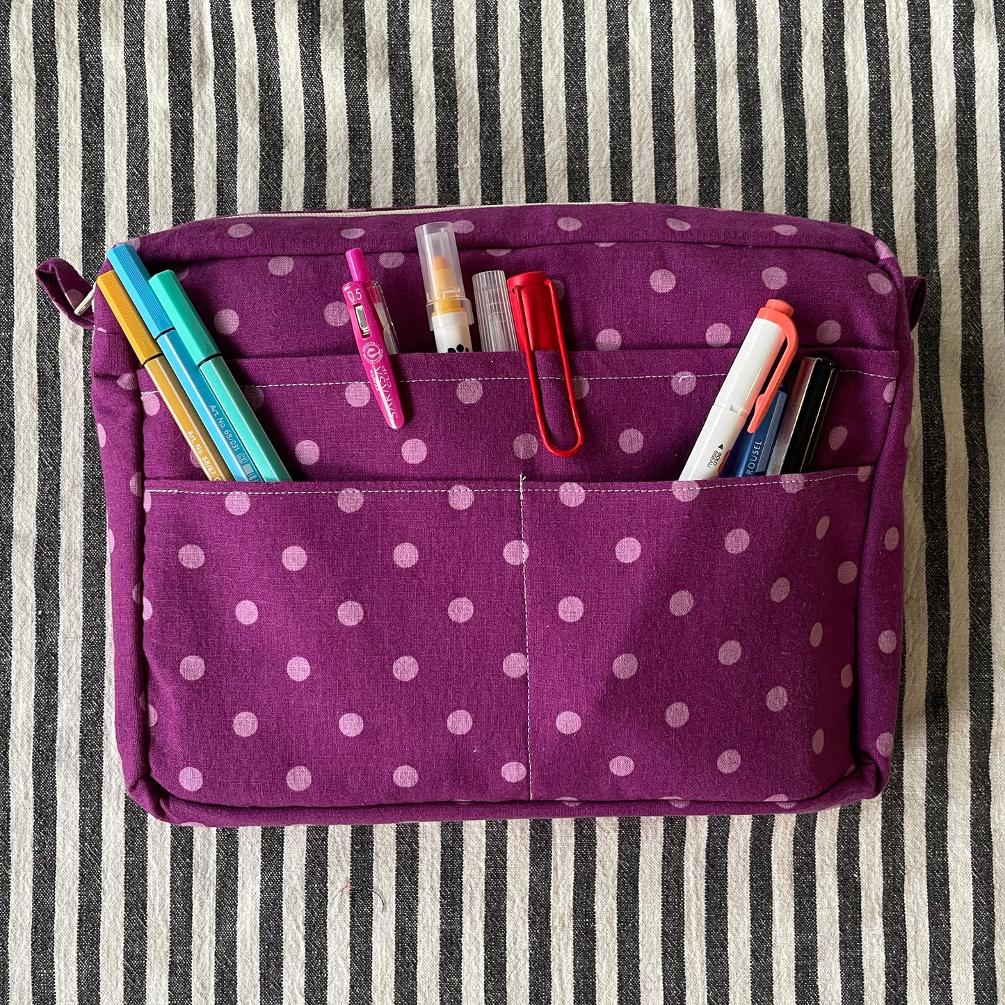 Purple Dots Journal/ Planner Pouch