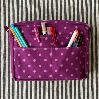 Purple Dots Journal/ Planner Pouch