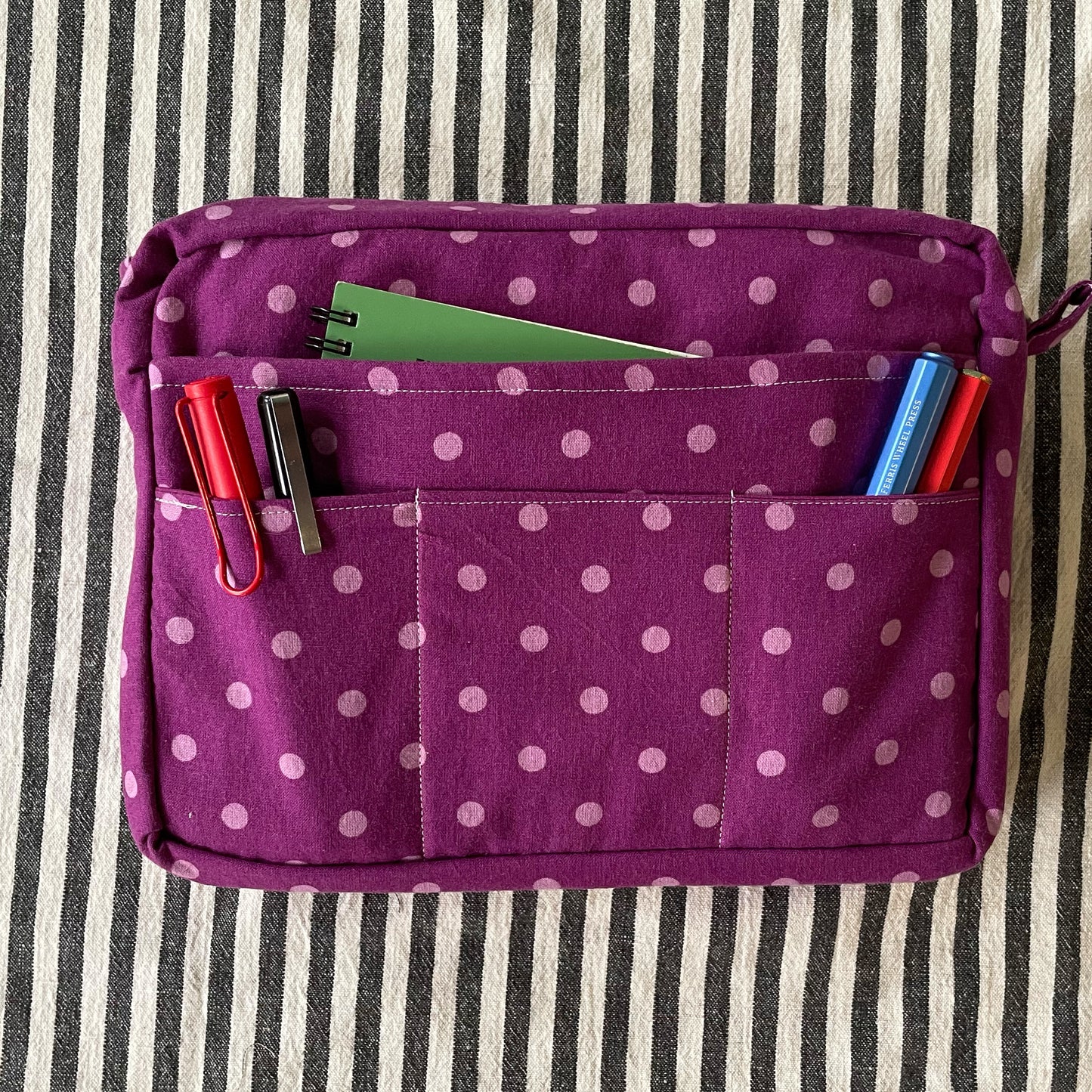 Purple Dots Journal/ Planner Pouch