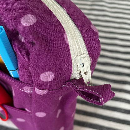 Purple Dots Journal/ Planner Pouch