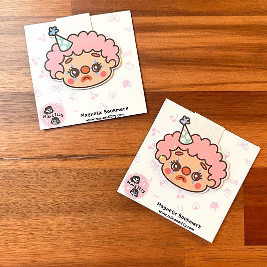 Sad Clown Magnetic Bookmark