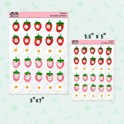 Strawberry Emotion Sticker Sheet