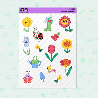 Summer Garden 1 Sticker Sheet