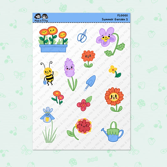 Summer Garden 2 Sticker Sheet