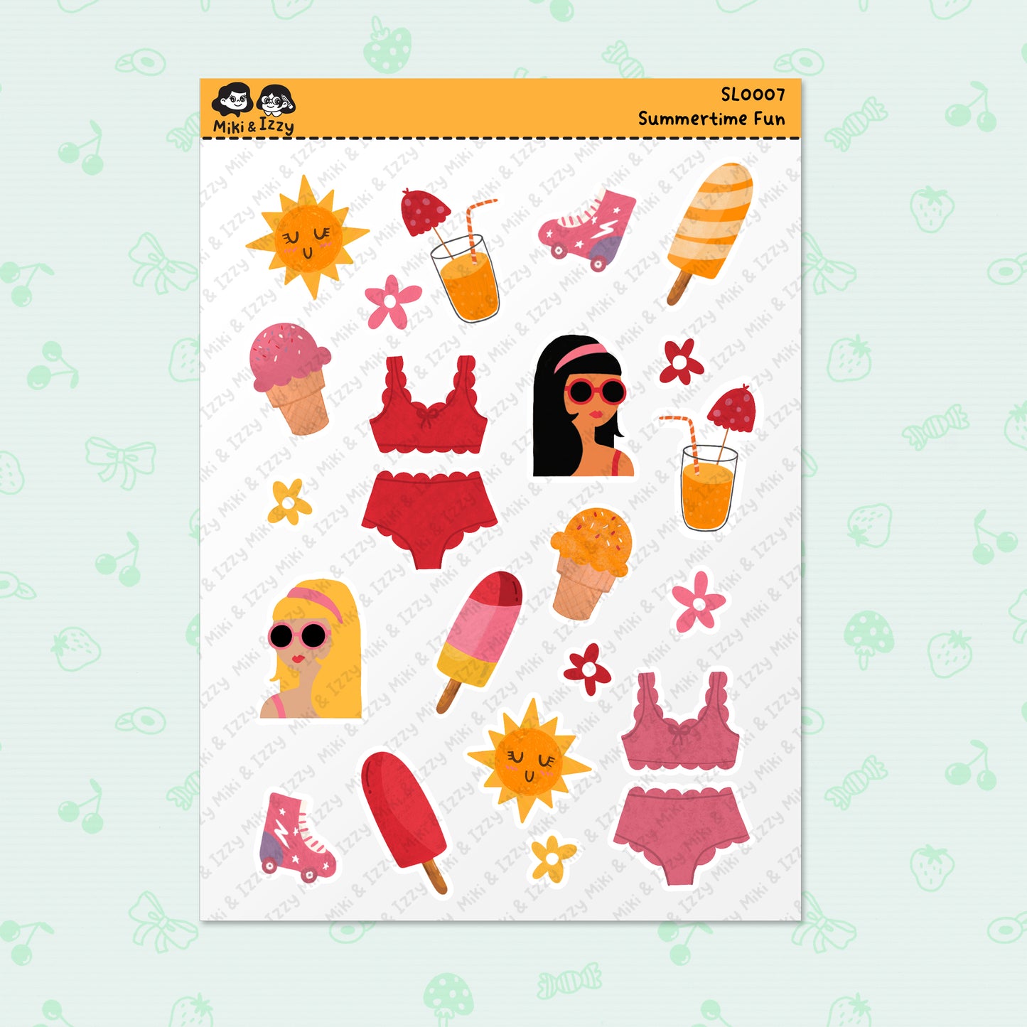 Summertime Fun Sticker Sheet