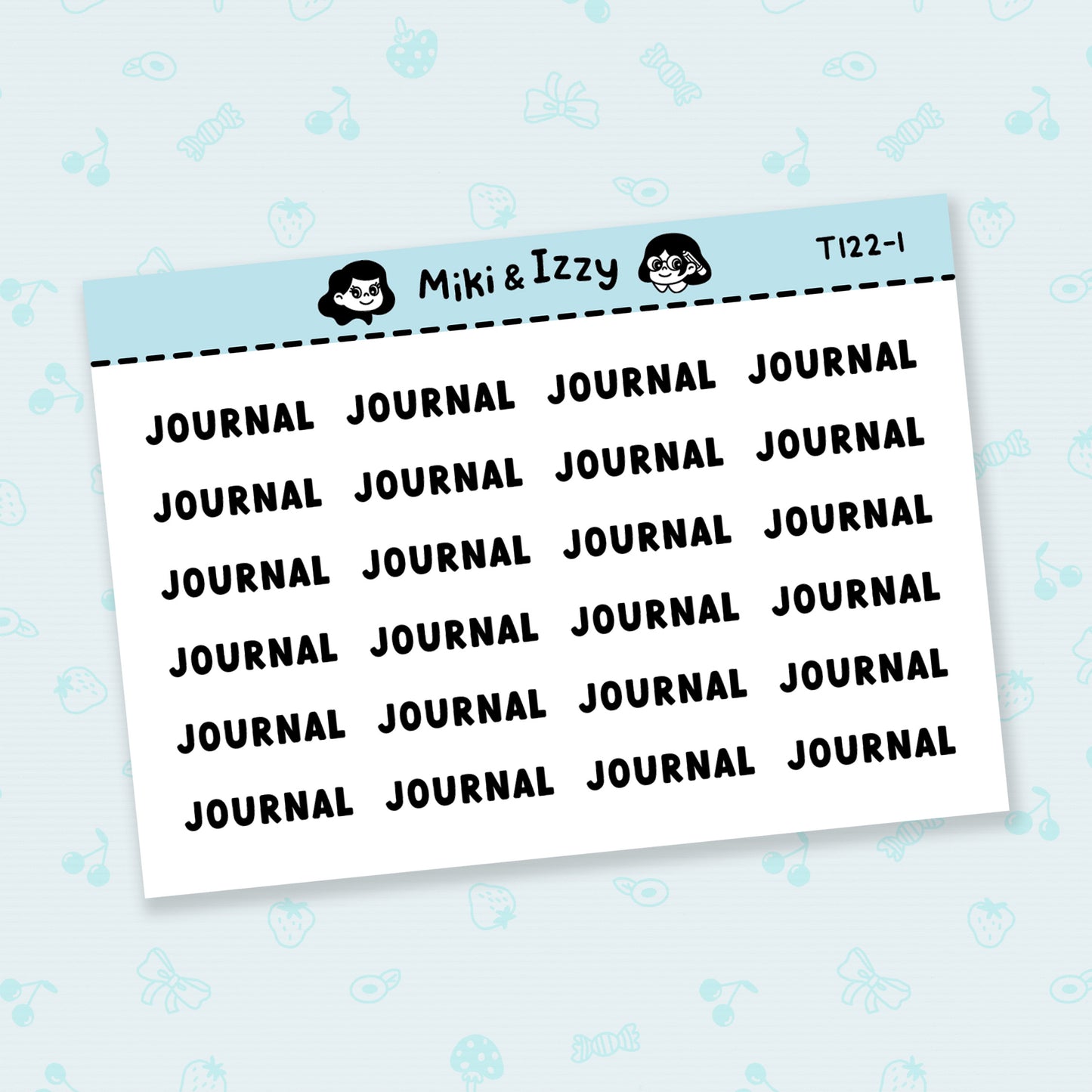 "Journal" Text Stickers