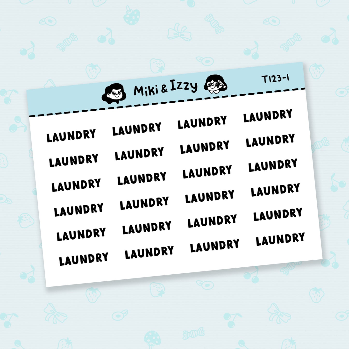 "Laundry" Text Stickers