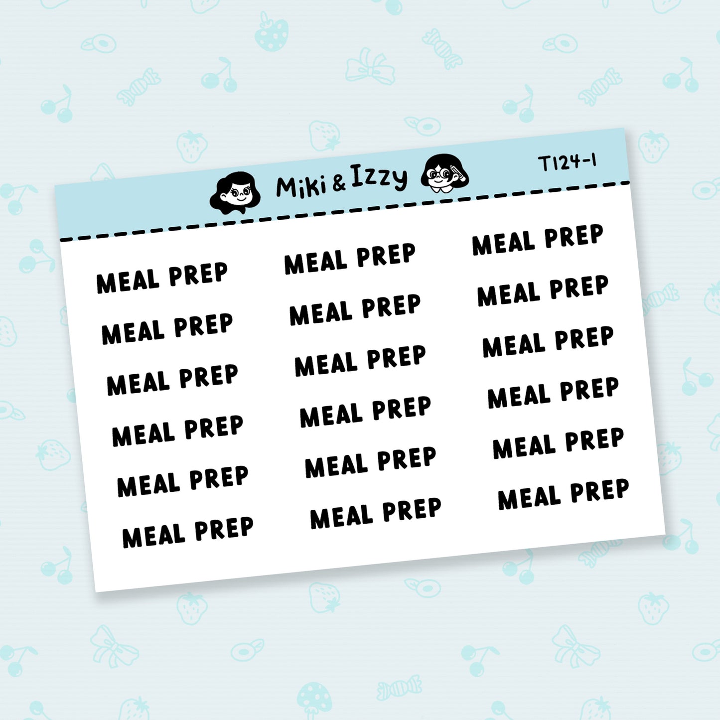 "Meal prep" Text Stickers