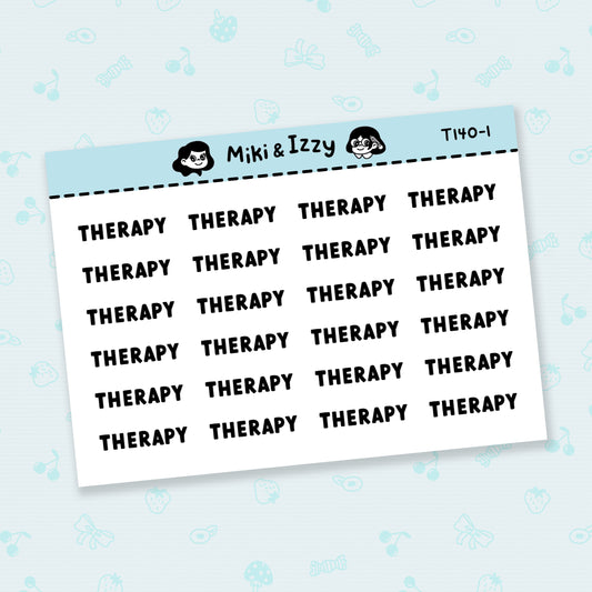 "Therapy" Text Stickers