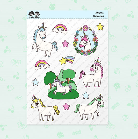 Unicorn Sticker Sheet